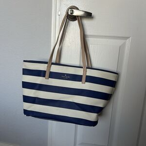 Kate Spade New York Hawthorne Lane Striped Coated Leather Tote